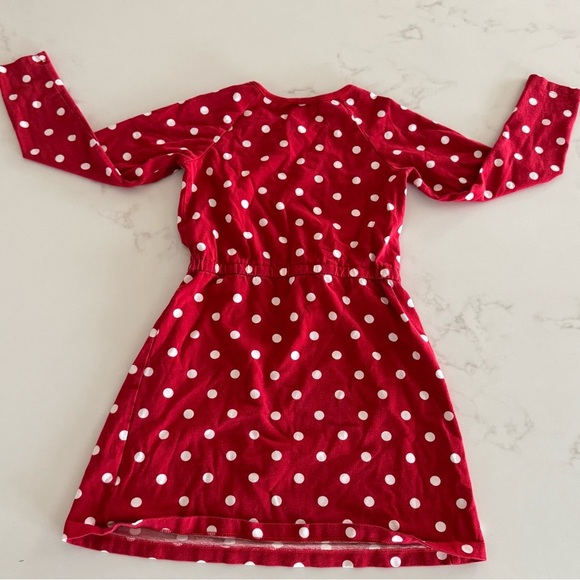 Girls Hanna Andersson Red Polka Dot Dress size 6-7 - Picture 3 of 4
